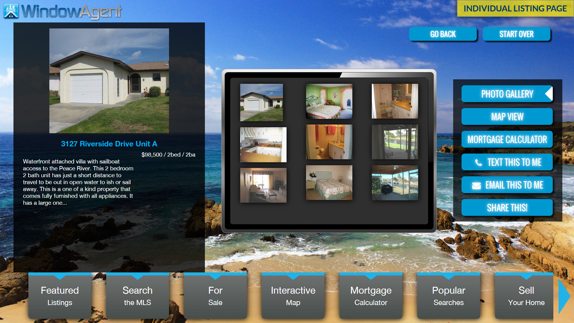 Windowagent marketing real estate software app design property details page